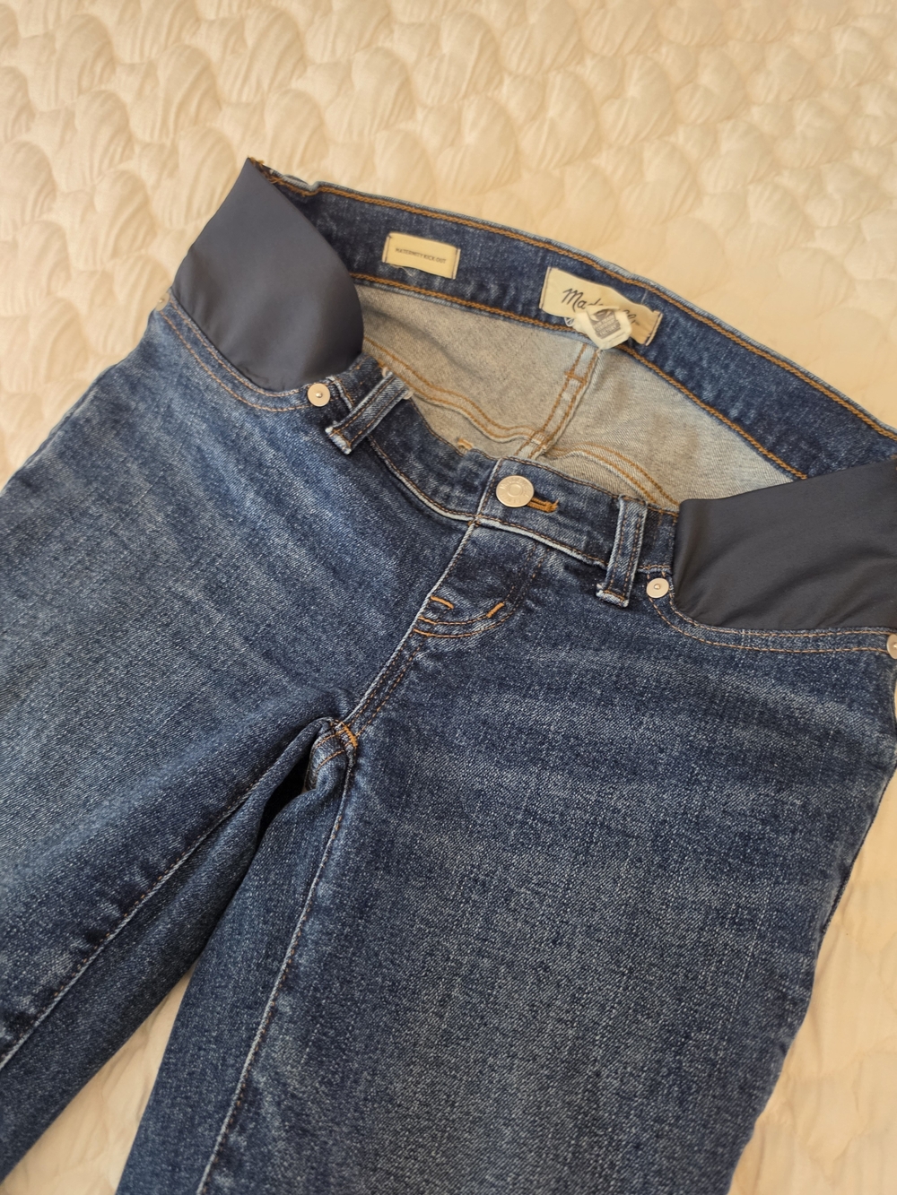 Madewell Dark Blue High-Rise Maternity Jeans